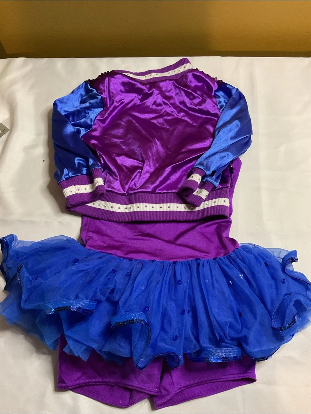 Weissman Purple and Blue Sequin Tutu Jacket Set